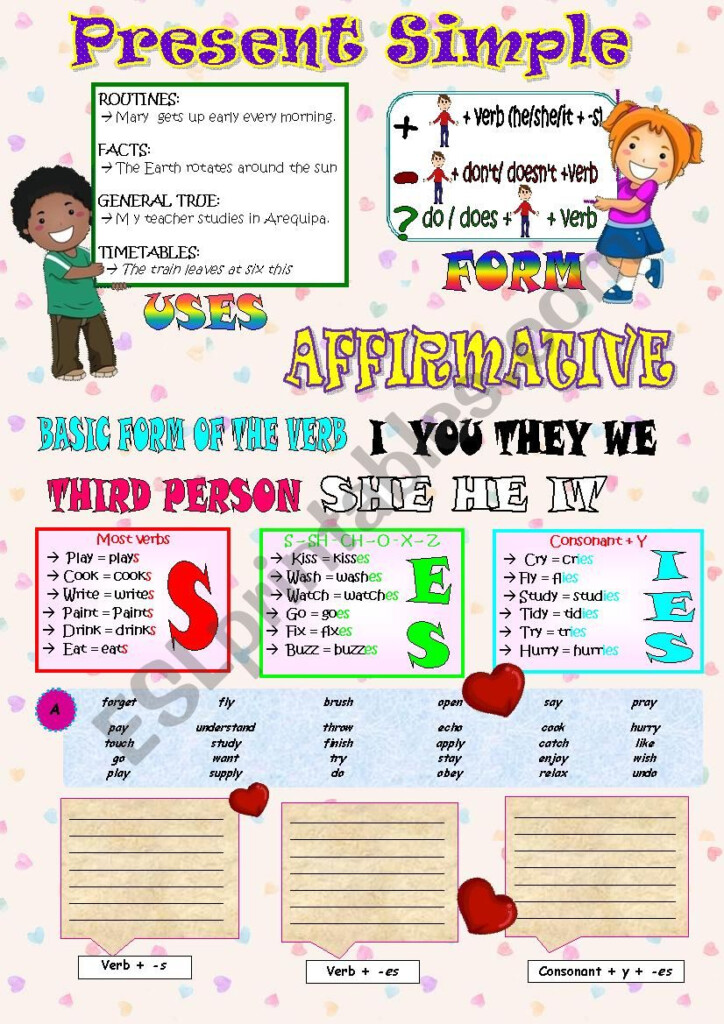 Present Simple Affirmative Exercises