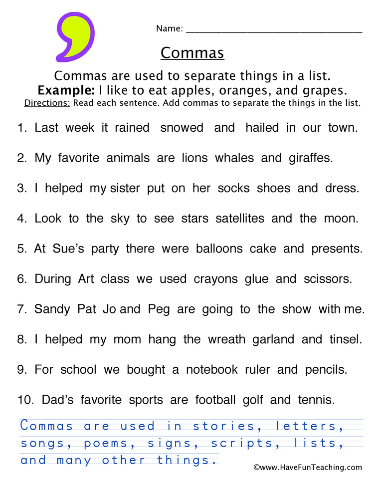 Punctuations Worksheets Have Fun Teaching