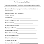 Sentence Building Worksheets