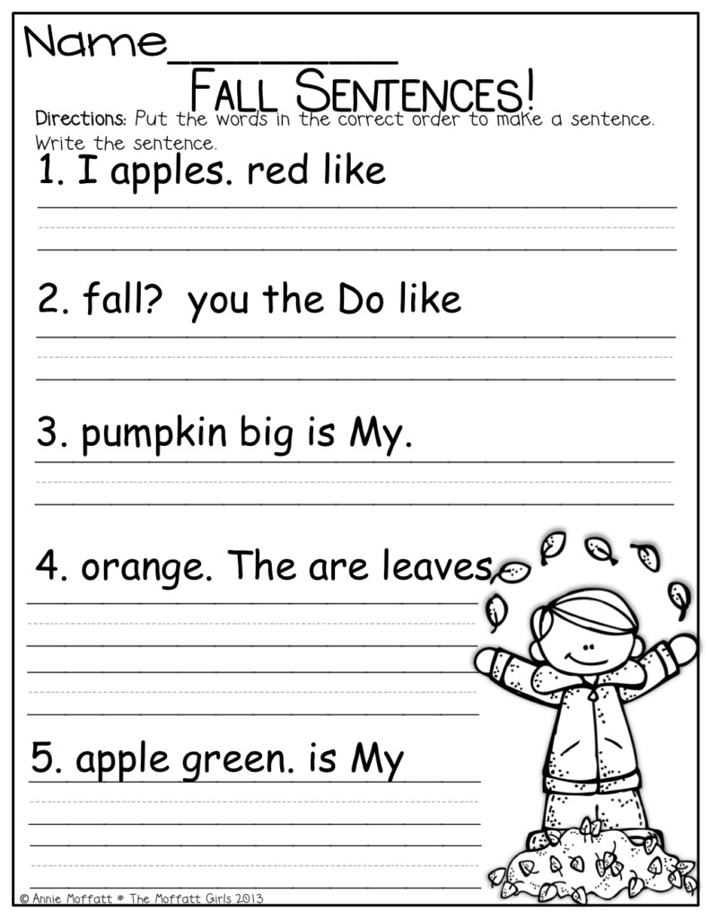 Sentence Building Worksheets For Grade 3 Worksheeta