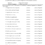 Sentence Fragment Worksheets 4th Grade Try This Sheet