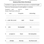 Sentence Structure 2Nd Grade