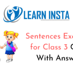 Sentences Worksheet Exercises For Class 3 CBSE With Answers