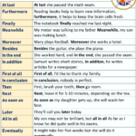 Sequence Connectors List And Example Sentences English Grammar Here