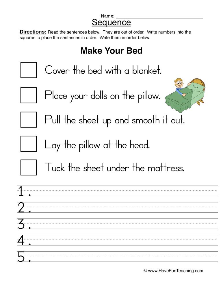 Sequencing Activity 3rd Grade