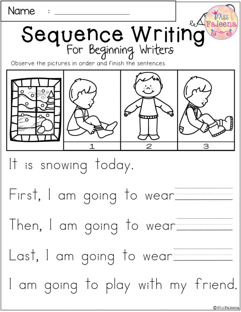 Sequencing Worksheet For 1St Grade