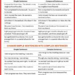 Simple Compound And Complex Sentences Worksheet With Answer Key