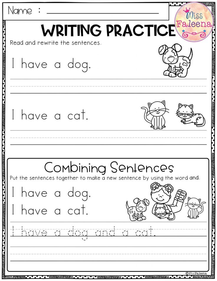 Simple Sentences Worksheet Kindergarten