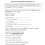 Simple Sentences Worksheets Learning Simple Sentences Worksheet