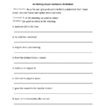 Simple Sentences Worksheets Re Writing Simple Sentences Worksheet