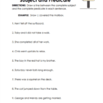 Subject And Predicate Worksheets 15 Worksheets