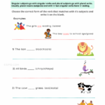 Subjects And Verbs Worksheet