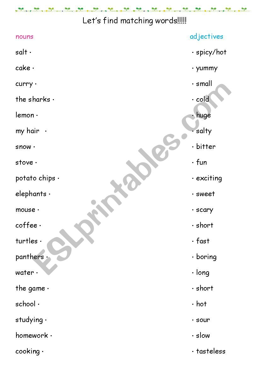 SVO ESL Worksheet By Lilylilylily