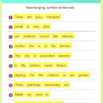 This Exercise Includes Sentences With Words In The Wrong Order And Kids