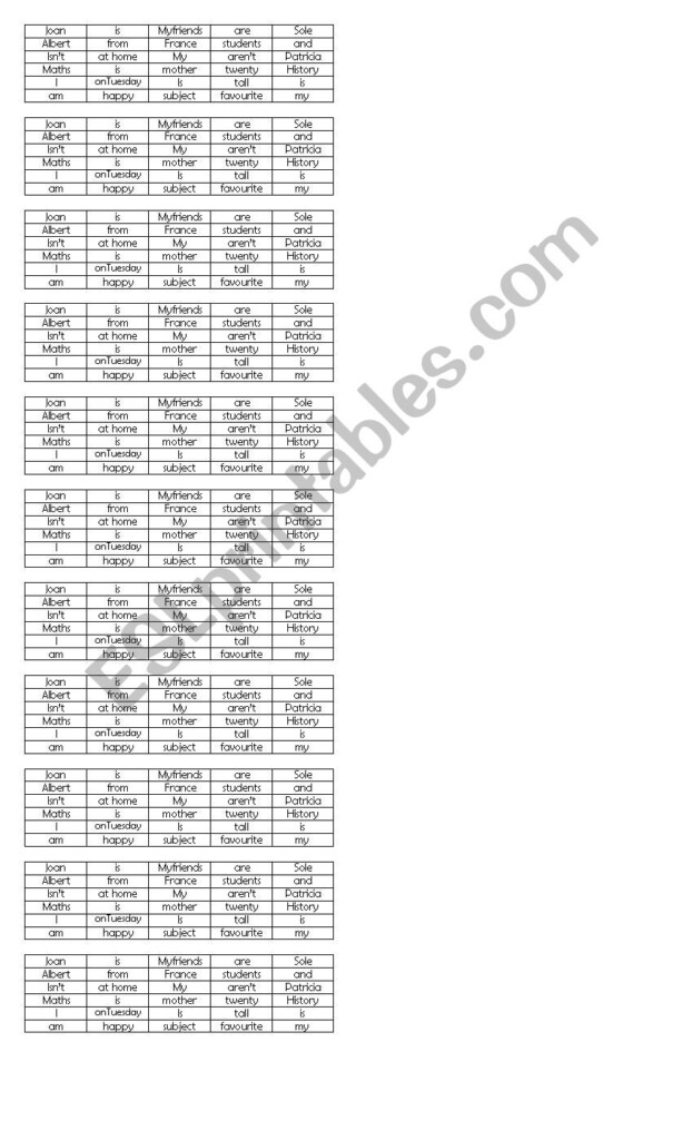 To Be Sentence Maze ESL Worksheet By Cecilia Cand n